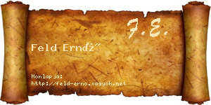 Feld Ernő névjegykártya