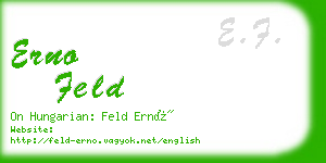 erno feld business card